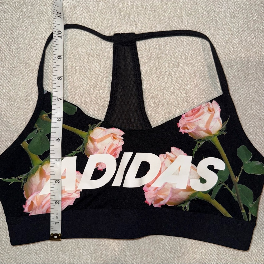 Adidas Floral Logo Sports Bra - Picture 7 of 9